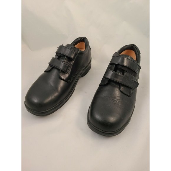 Apex Mens Conform Double Strap Black Shoe Size 16
